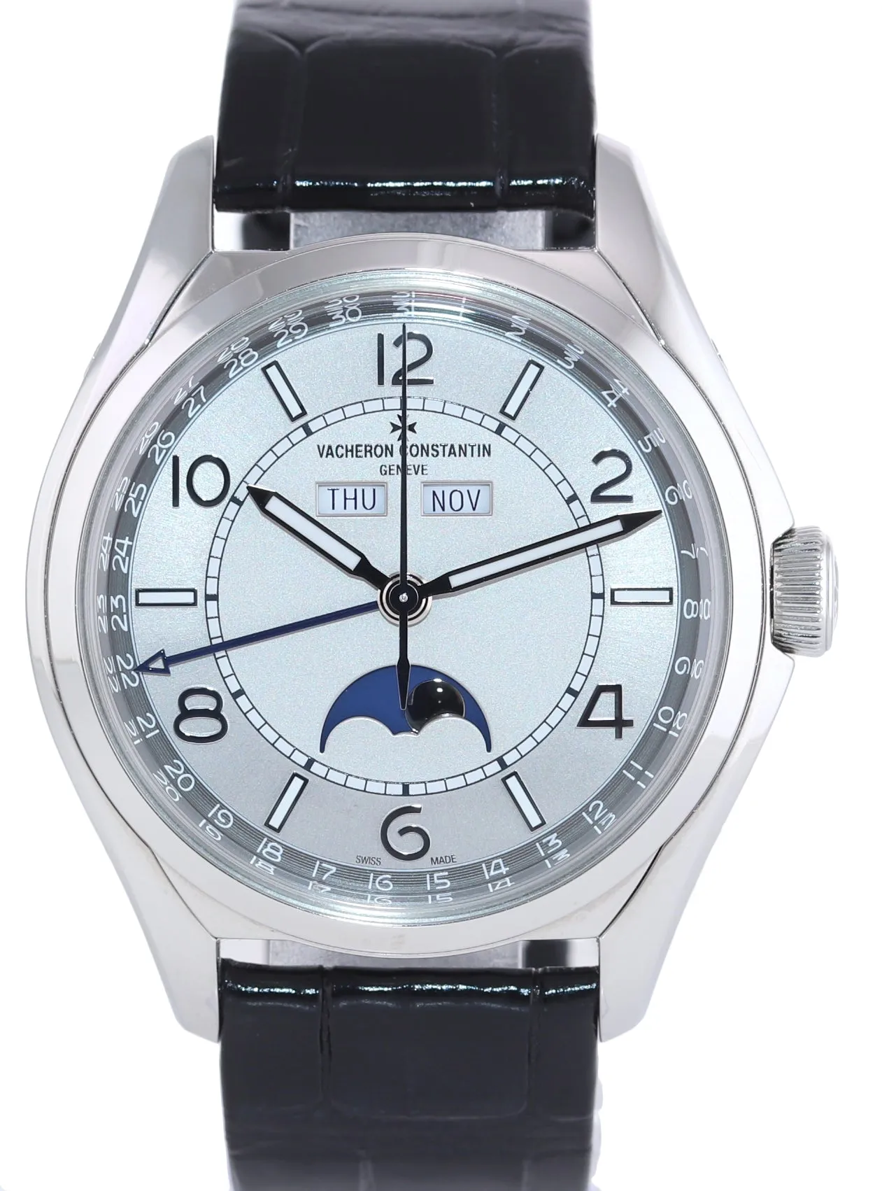 PAPERS Vacheron Constantin Overseas 4000e 40mm Steel Moonphase Calendar Watch