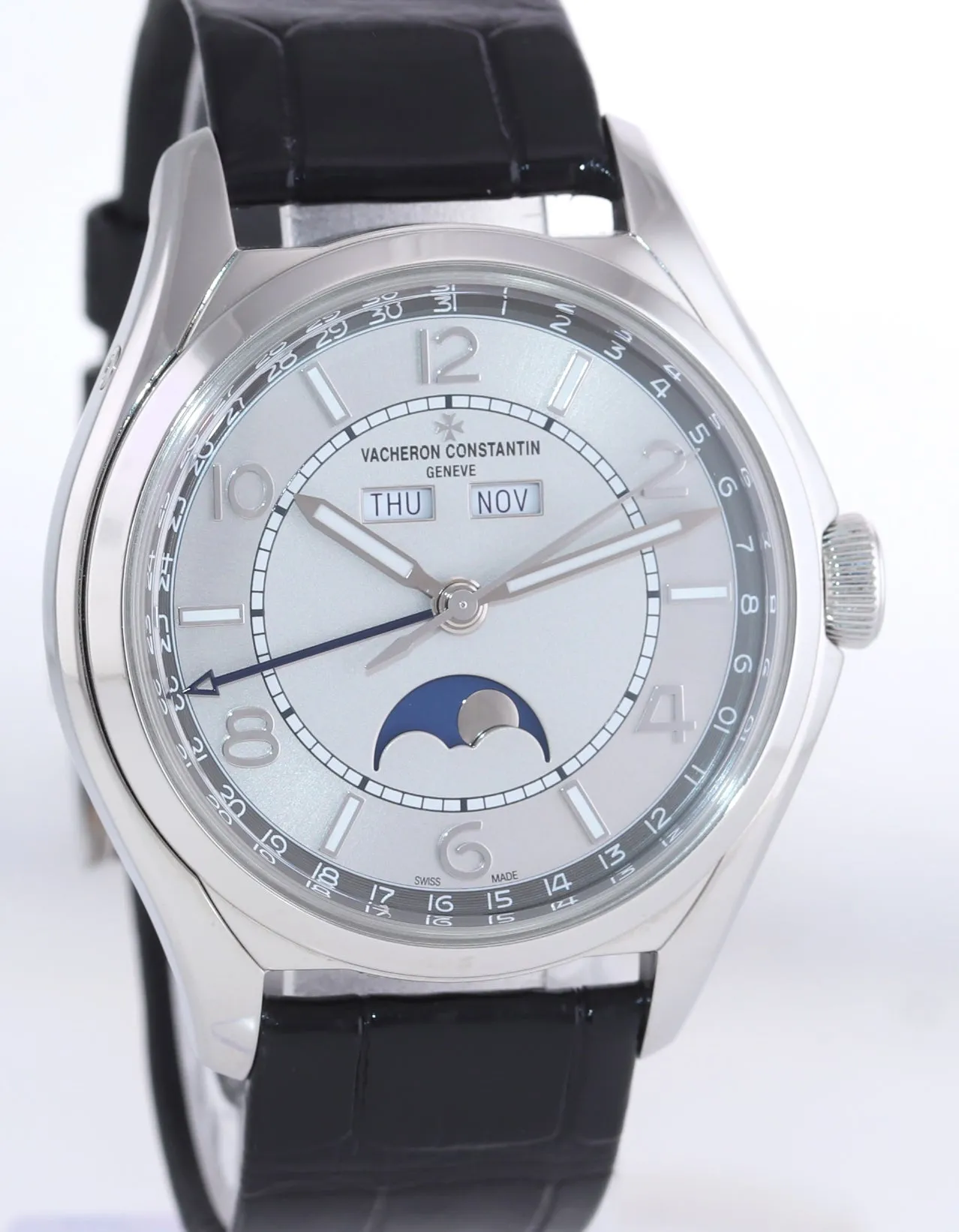 PAPERS Vacheron Constantin Overseas 4000e 40mm Steel Moonphase Calendar Watch