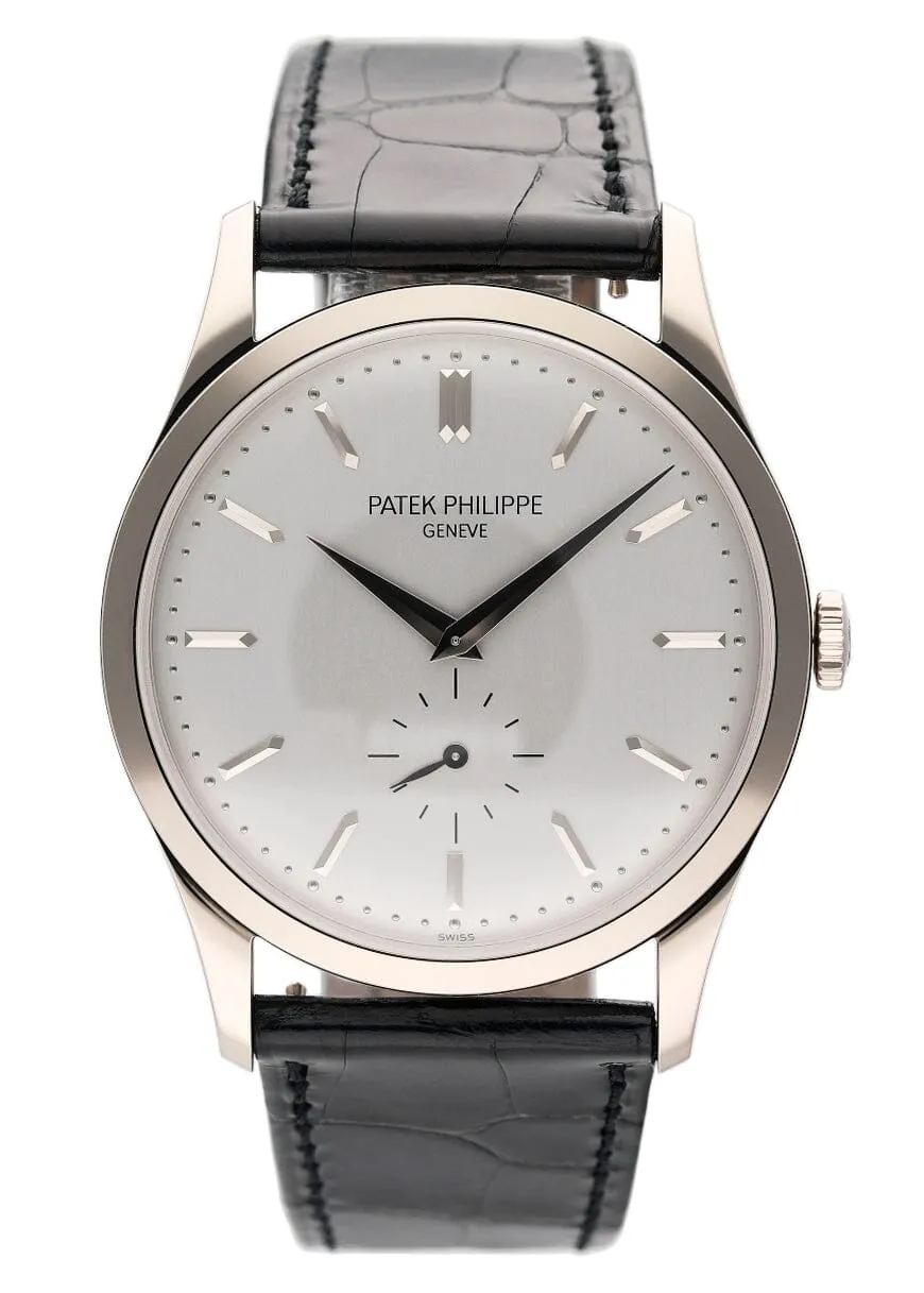 Patek Philippe Calatrava 5196G 18K White Gold Mens Watch Box Papers