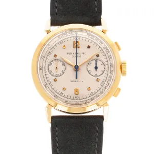 Patek Philippe Yellow Gold Chronograph Ref. 1579 Retailed by Gubelin in Extraordinary Condition