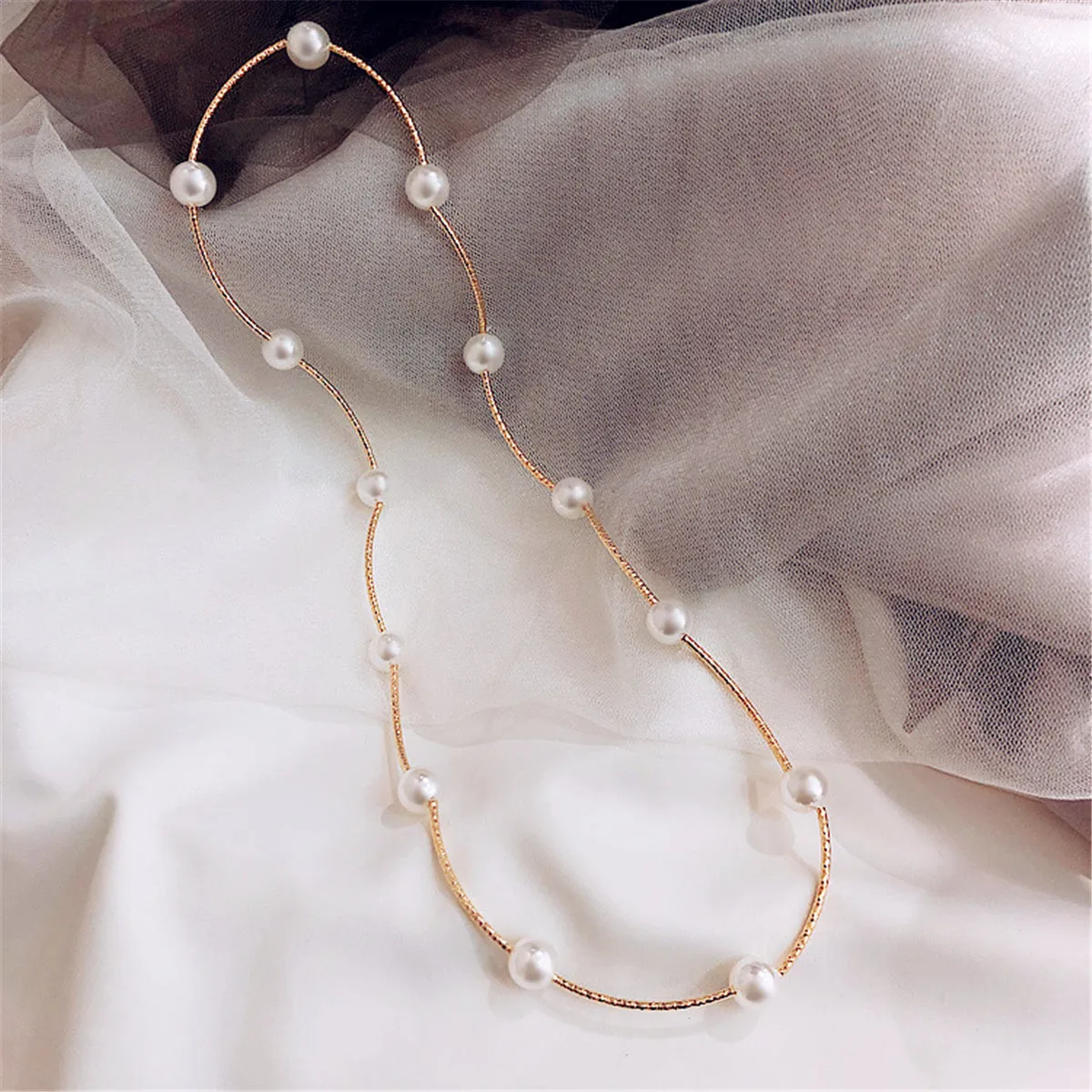 Pearl & 18K Gold-Plated Wrap Station Bracelet