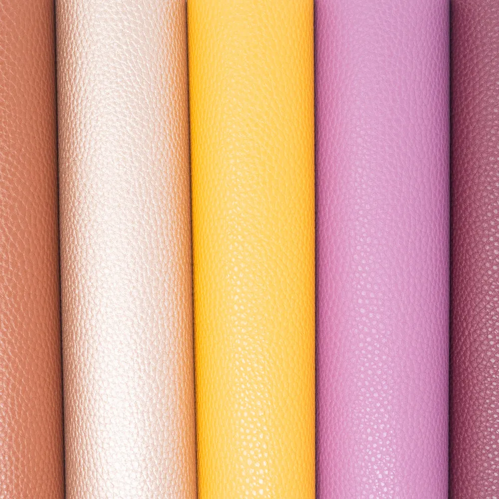 Pebbled Faux Leather Collection - Autumn Sunset