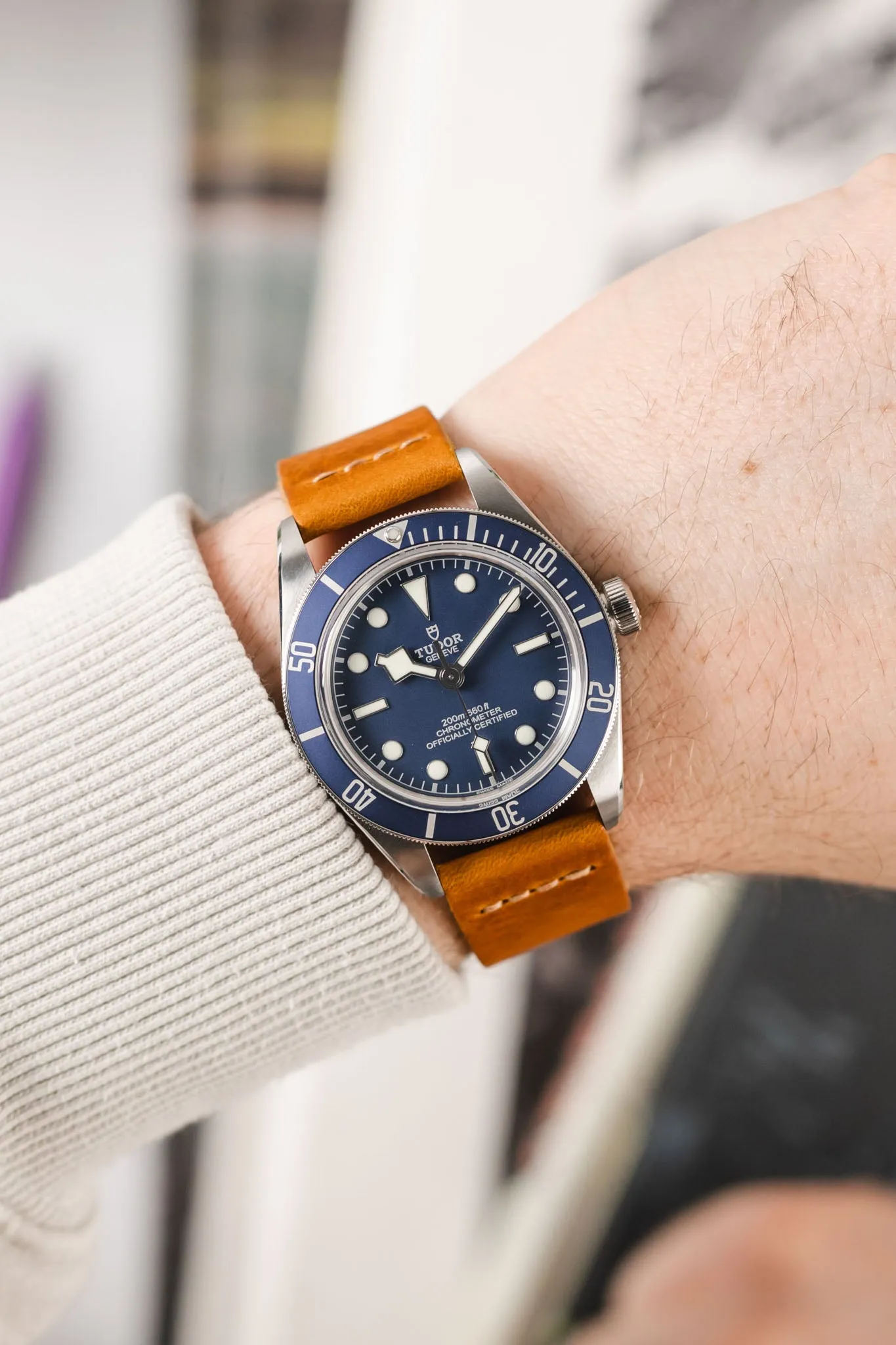 Pebro ARTISAN Leather Watch Strap in GOLD BROWN