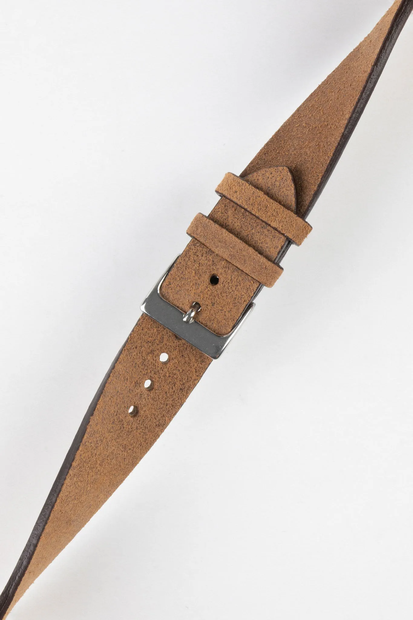 Pebro BARBOUR Waxed Calfskin Leather Watch Strap in MUSTARD BROWN