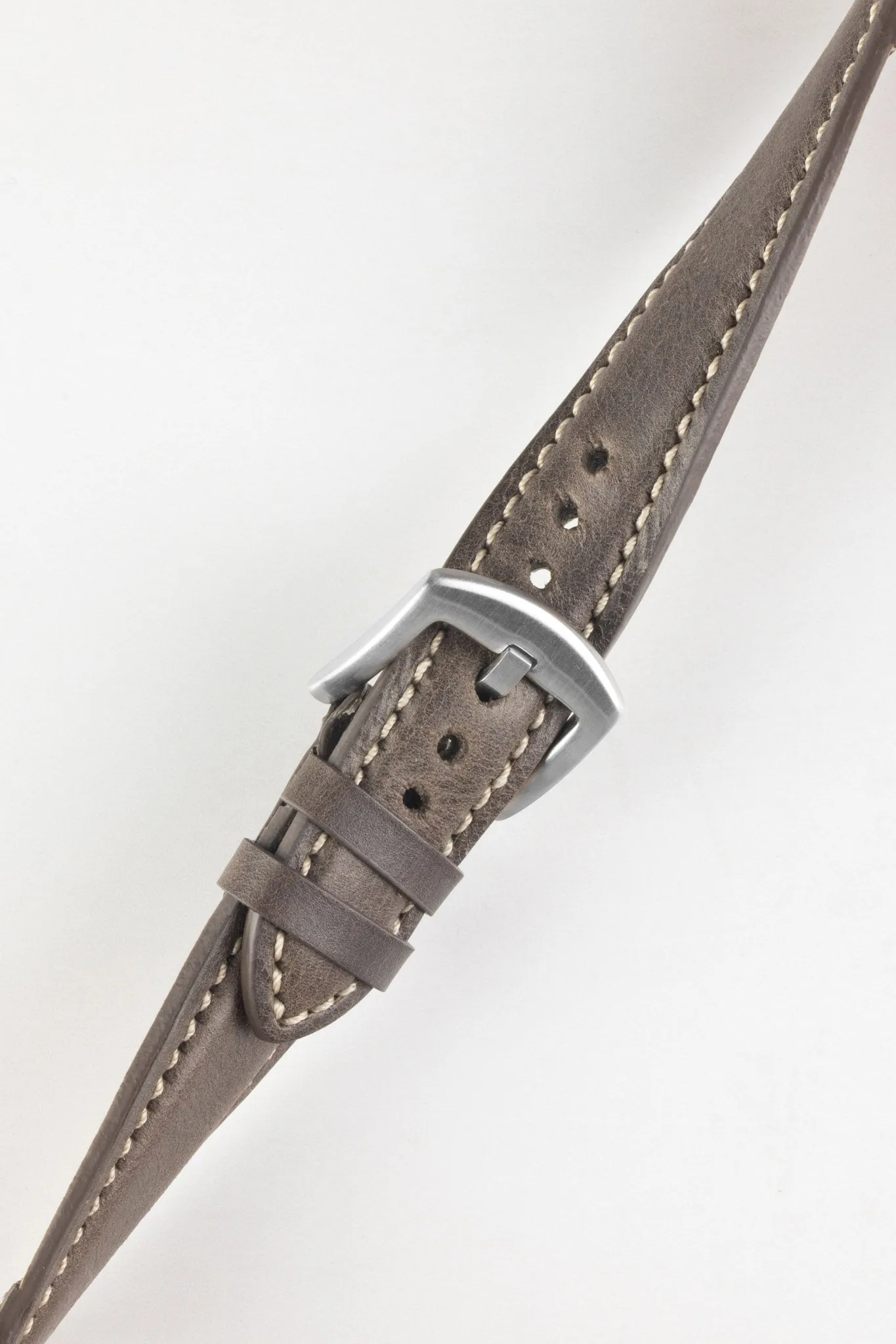 Pebro CADW Padded Vintage Leather Watch Strap in DARK BROWN