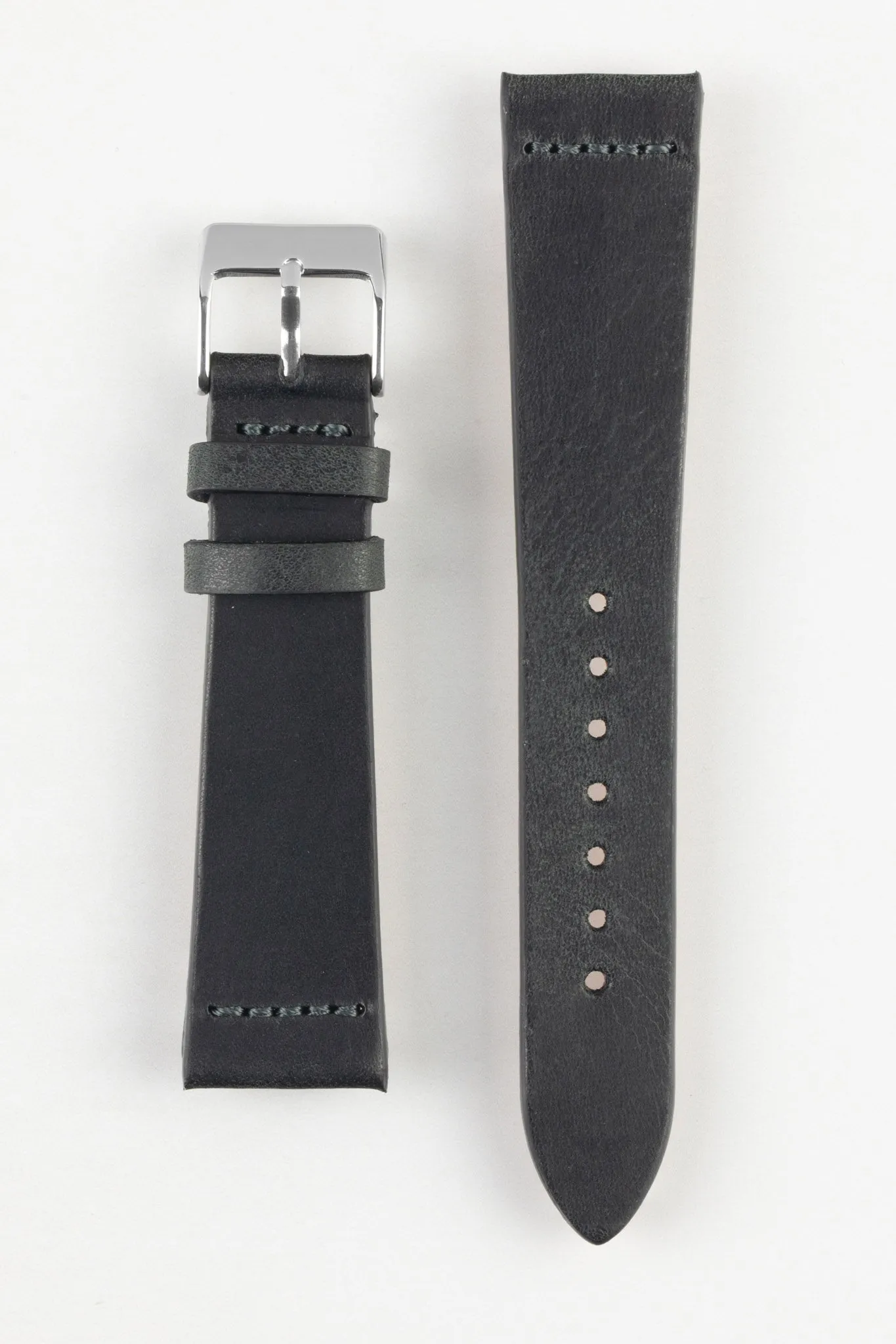 Pebro OILED ARTISAN Leather Watch Strap in BLACK