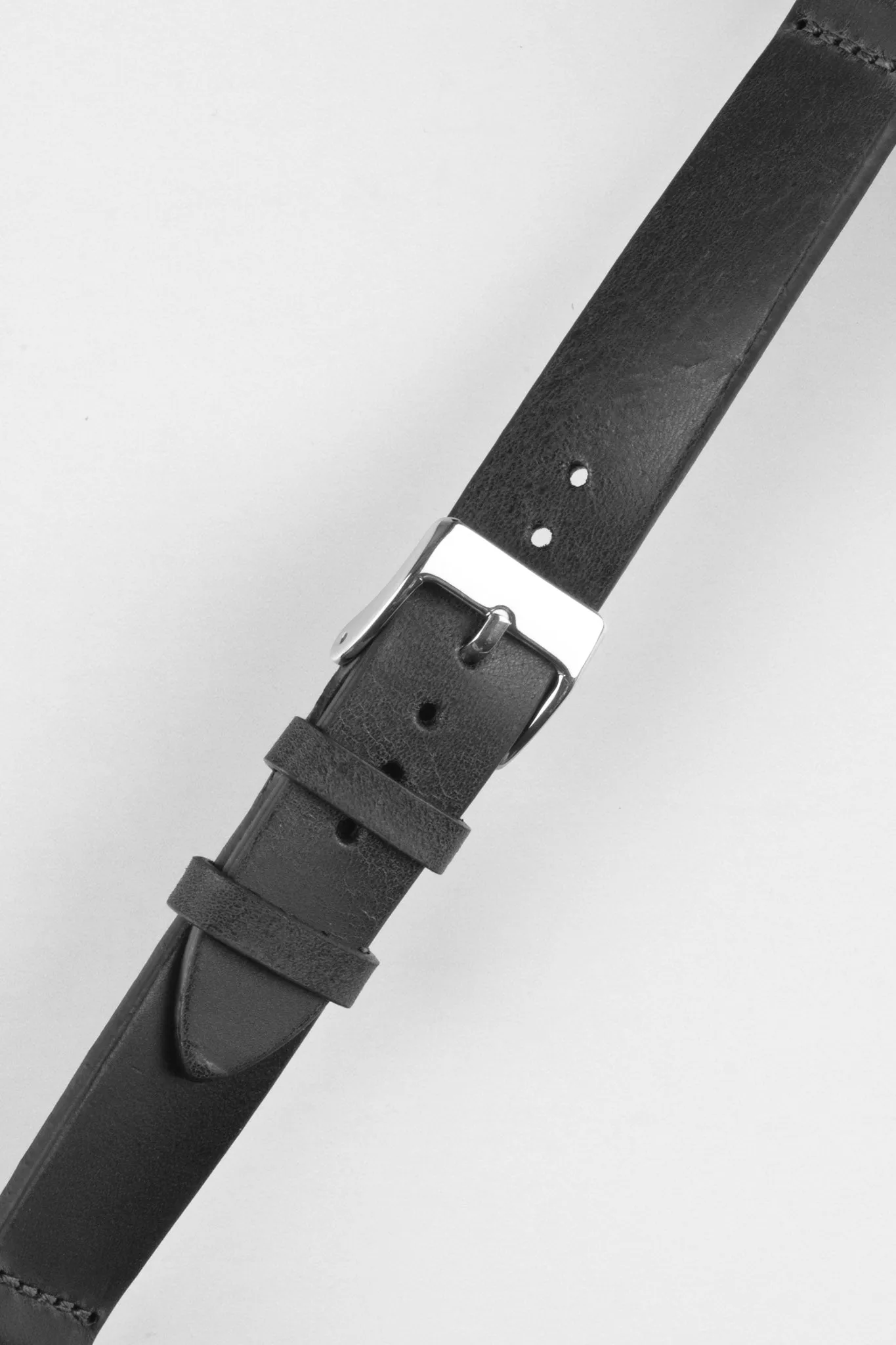 Pebro OILED ARTISAN Leather Watch Strap in BLACK