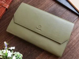 Penfolium 12 Pen Portfolio - Olive Green