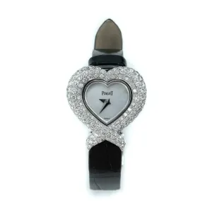 Piaget Heart Shaped Diamond Case, Mother Of Pearl, 18k White Gold 5285 Ladies Watch