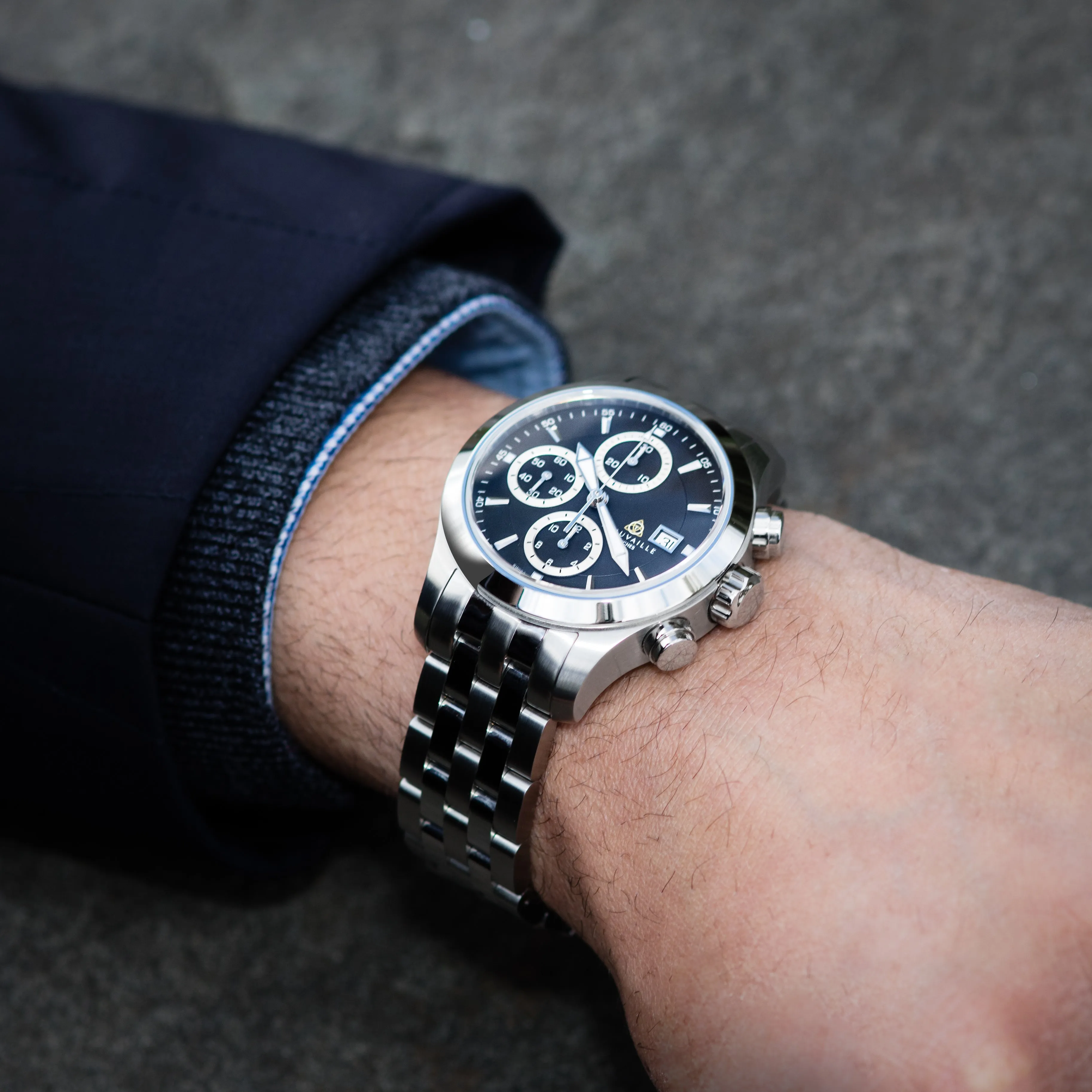 Pilot - Black Automatic Chronograph Stainless Steel Bracelet