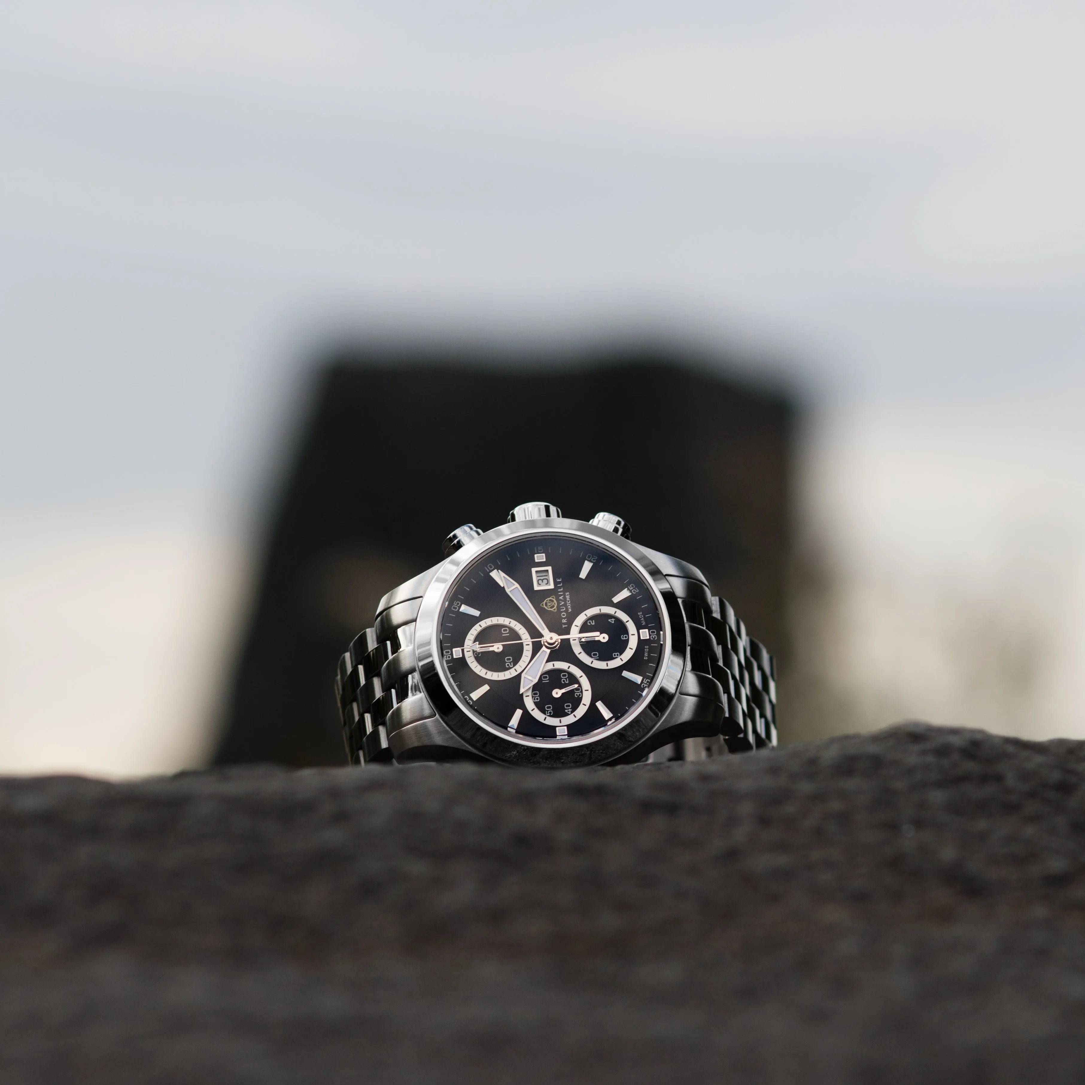 Pilot - Black Automatic Chronograph Stainless Steel Bracelet