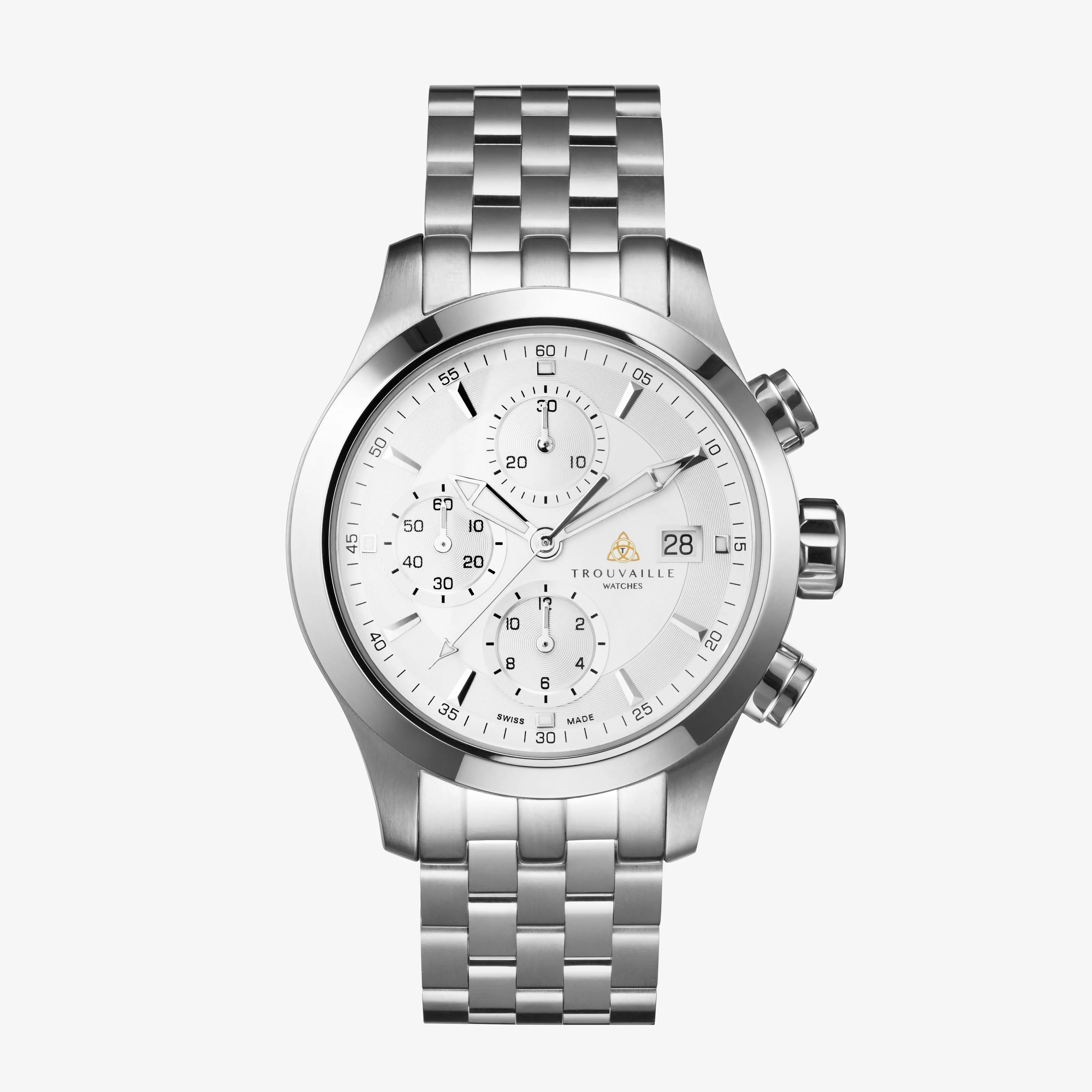 Pilot - White Automatic Chronograph Stainless Steel Band