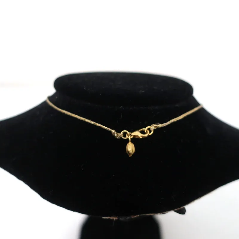 Pippa Small Chrysoprase and 18k Gold Pendant on Cord Necklace