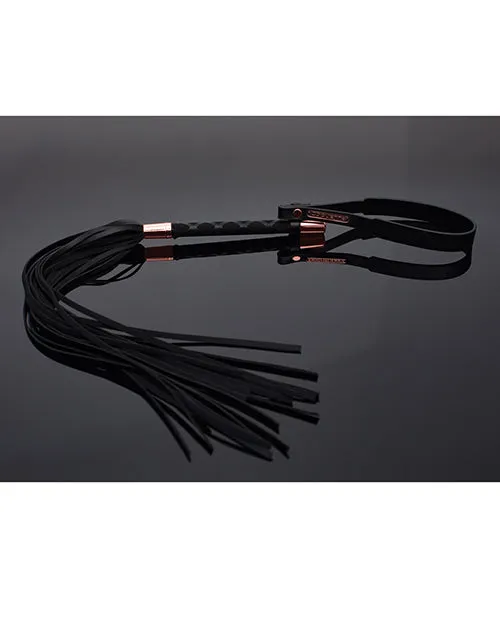Pleasure Collection Matte Finish Whip - Black-rose Gold