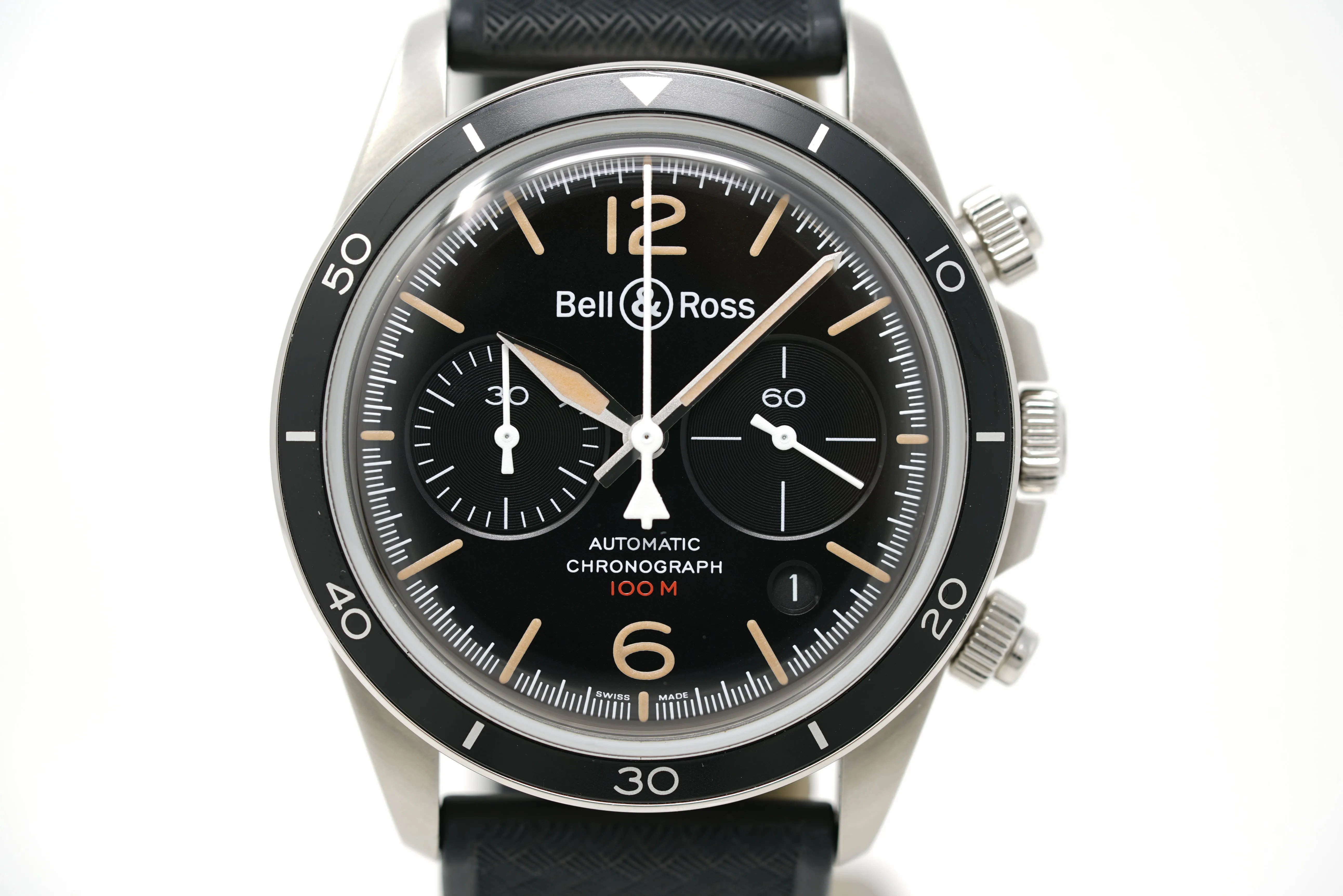 Pre-Owned Bell & Ross BR V2-94 Steel Heritage BRV294-HER-ST/SRB