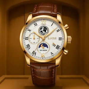 Premium Leather Band Chronograph Watch