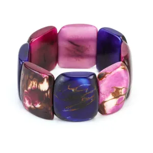 Purple Tagua Bead Bracelet