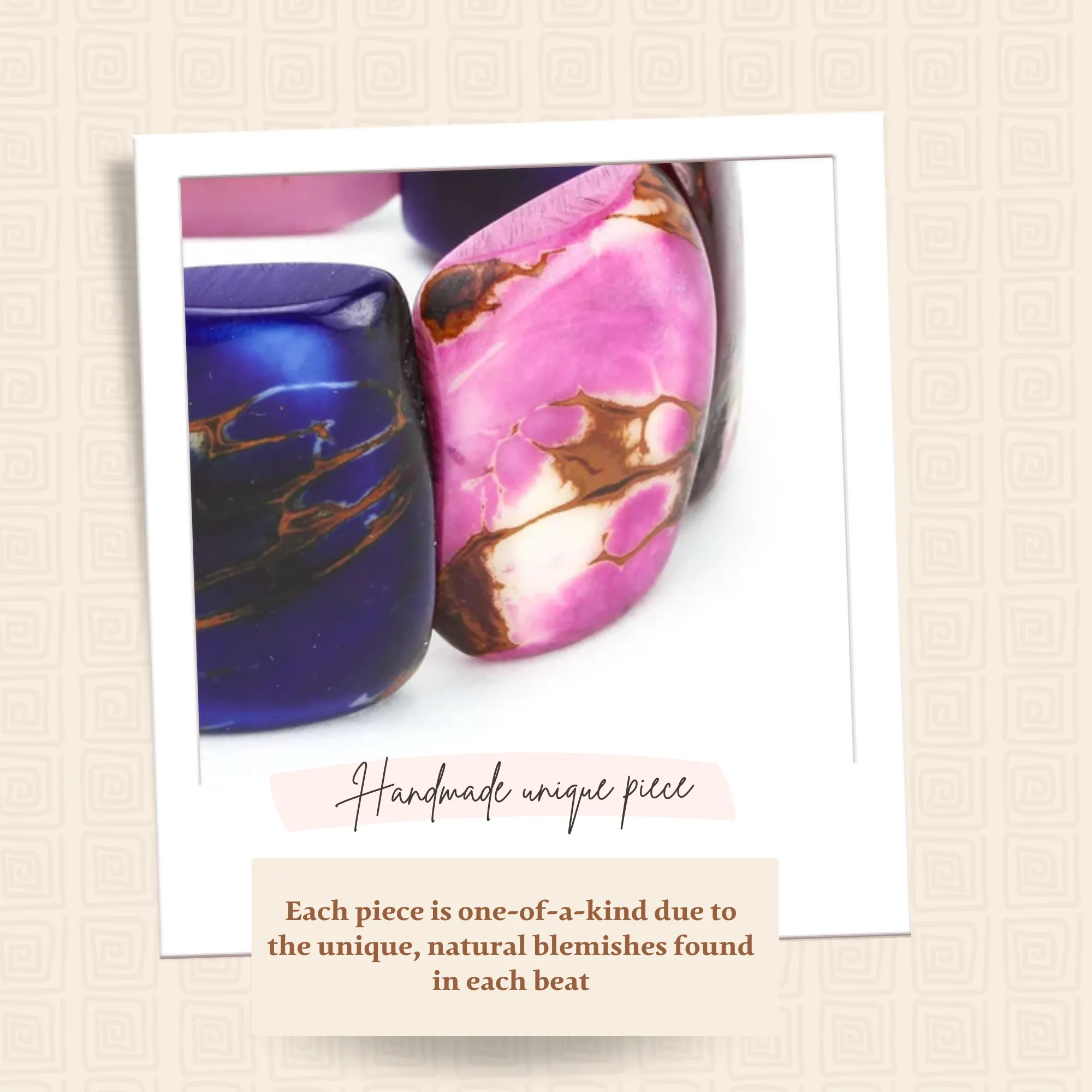 Purple Tagua Bead Bracelet