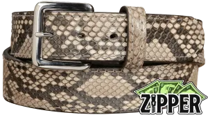 Python Snakeskin Money Belt With 25" Zipper