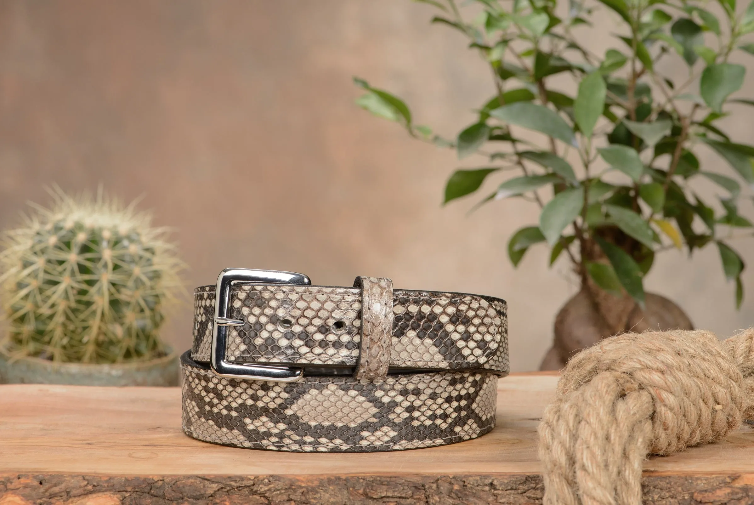 Python Snakeskin Money Belt With 25" Zipper