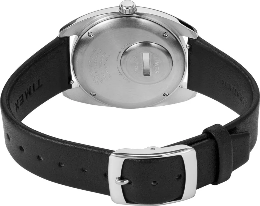 Q Timex 1978 Reissue Day-Date 37mm Leather Strap Watch