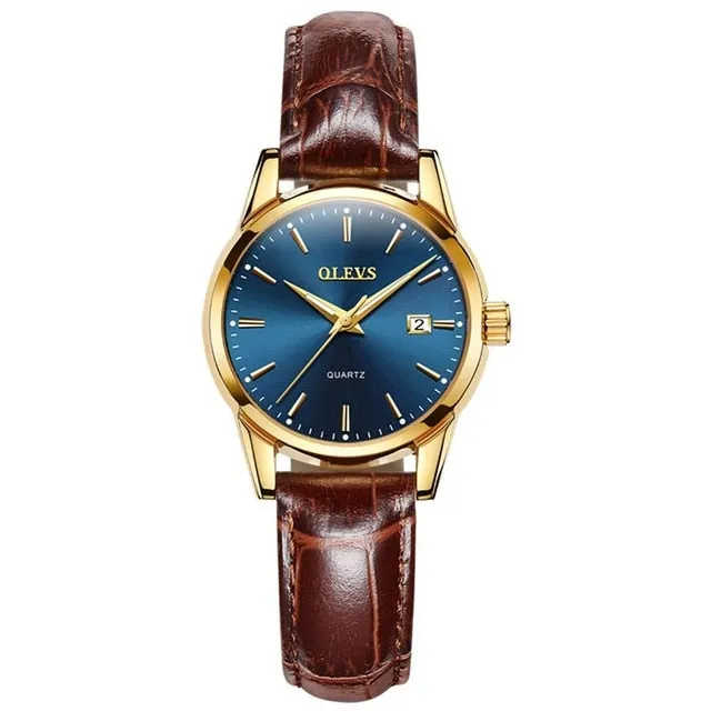 Quartz  Waterproof Leather Strap Fashion Women Watch