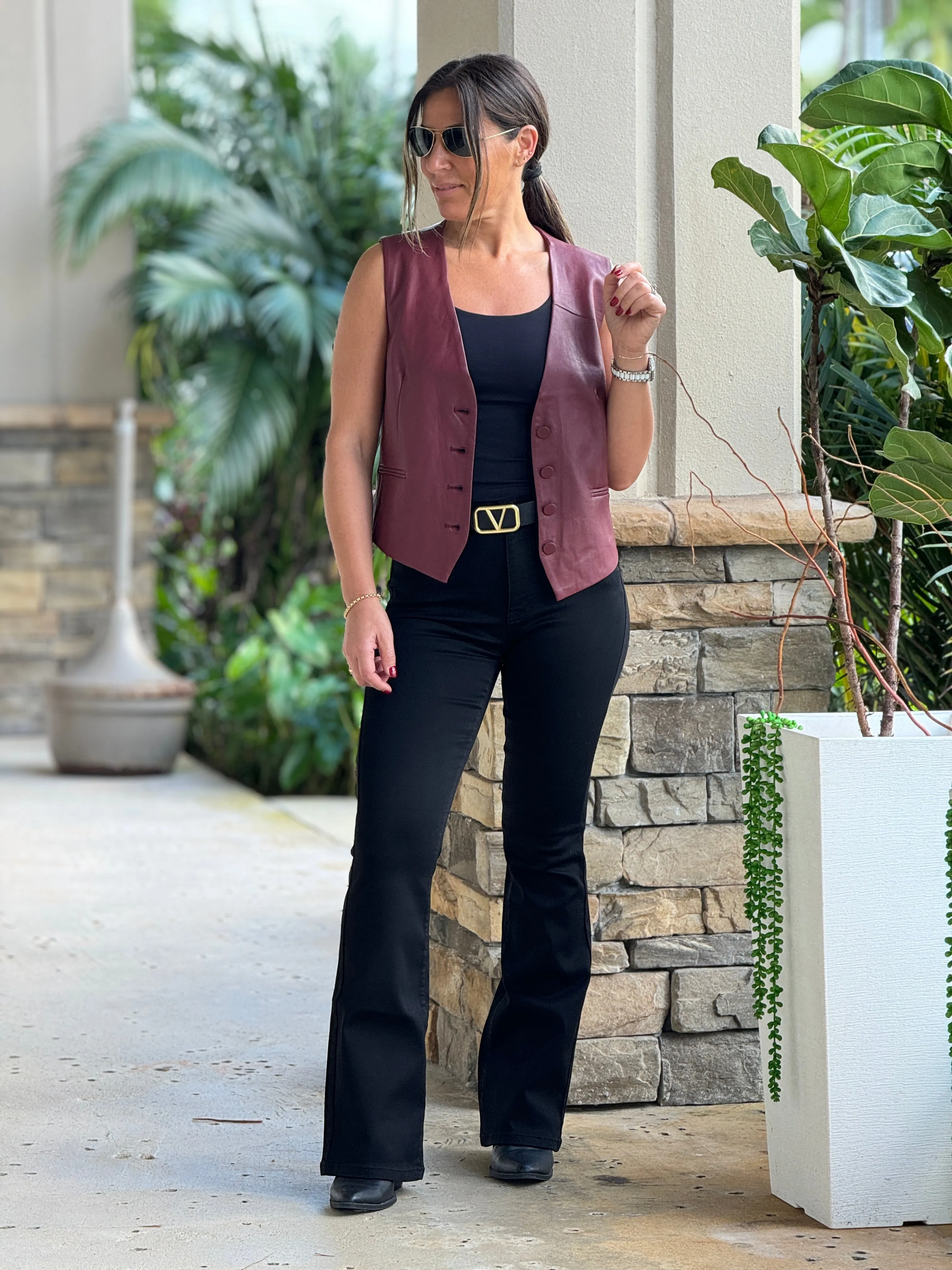 "Abi" Leather Vest