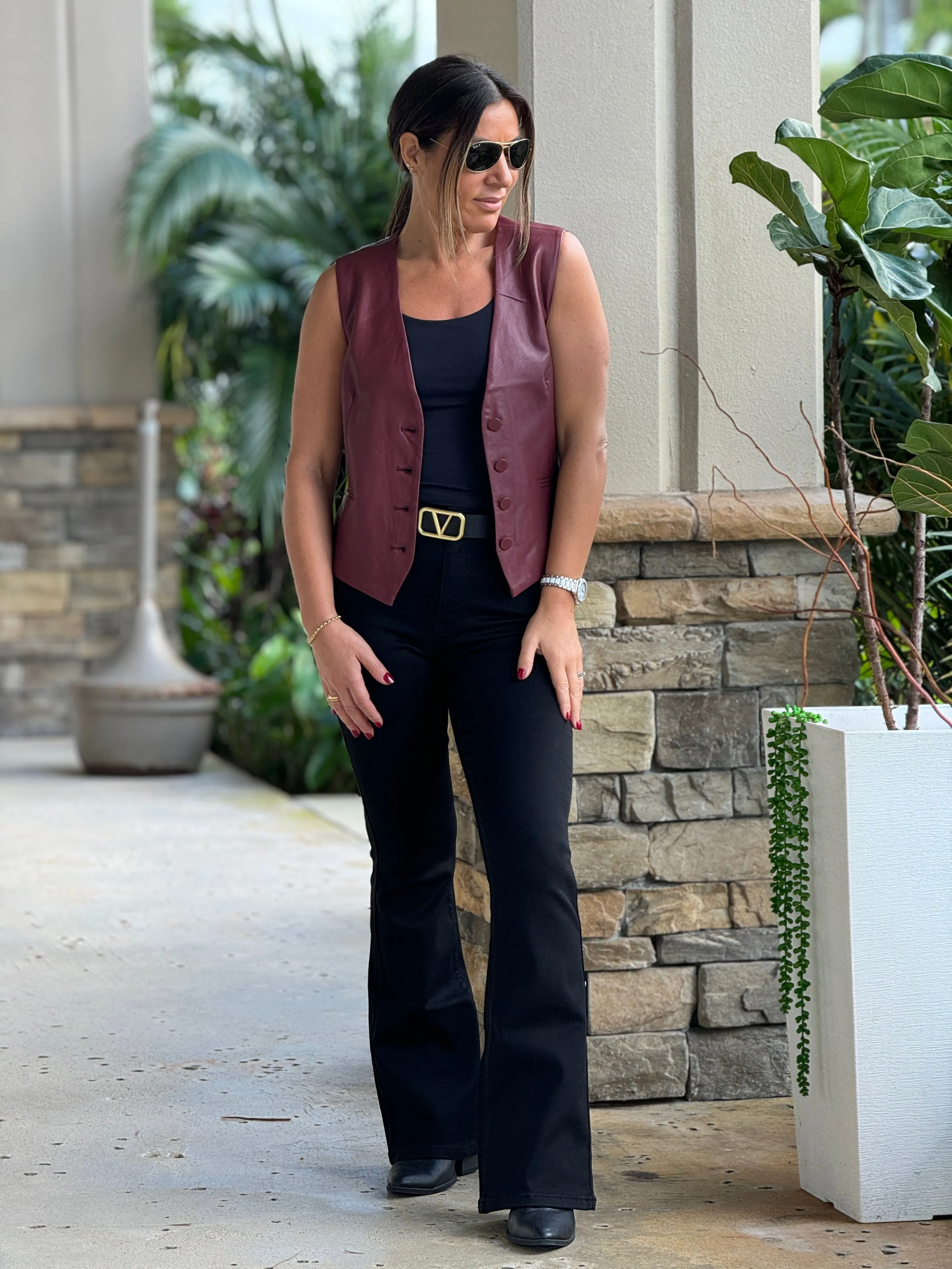 "Abi" Leather Vest