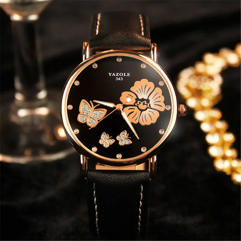 "Glitter" -- Women's Butterfly Watches