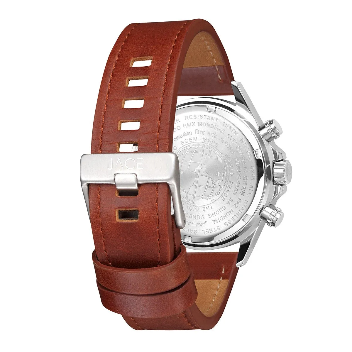 "KATHMANDU" MEN`S LEATHER BAND CHRONOGRAPH WATCH