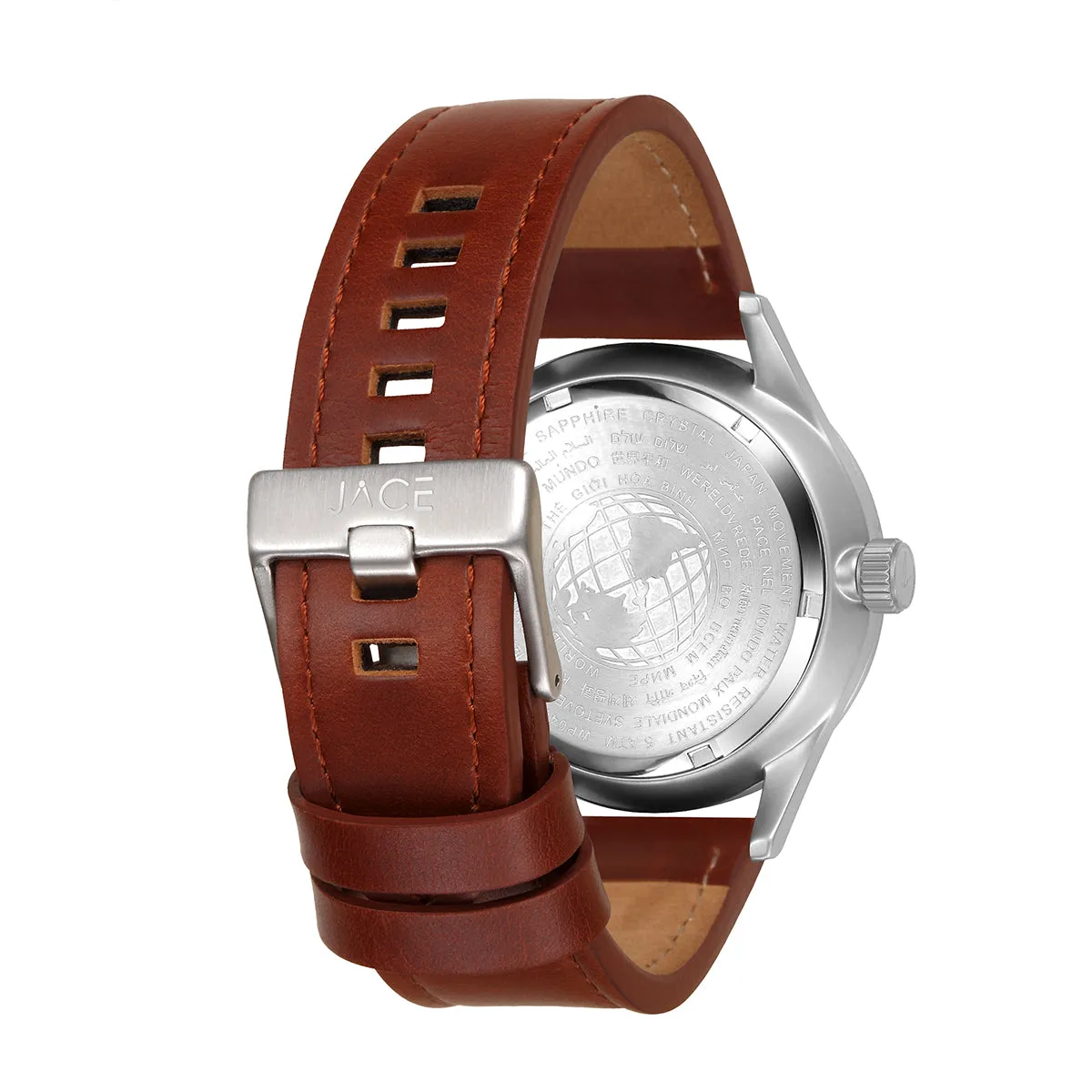 "MANTA" MEN`S LEATHER BAND WATCH