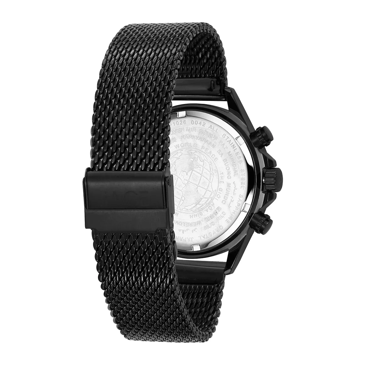 "NICOSIA" MEN`S MESH BAND CHRONOGRAPH WATCH