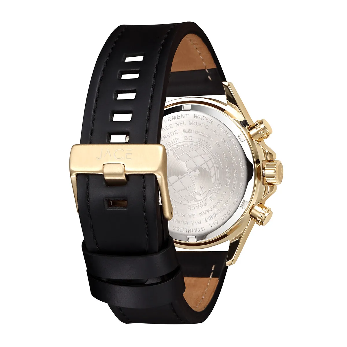 "SANTA CRUZ" MEN`S LEATHER BAND CHRONOGRAPH WATCH