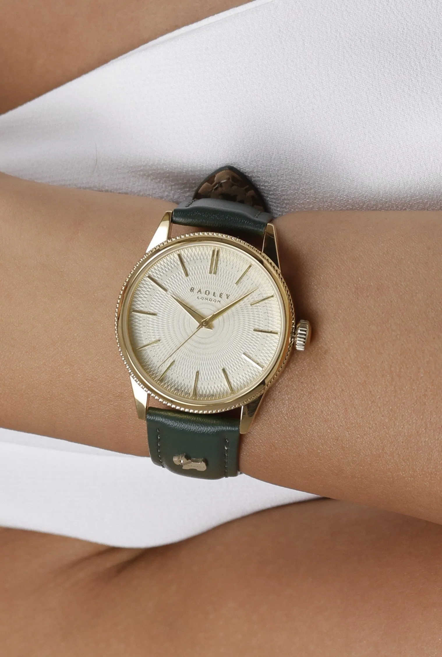 Radley Gold Green Leather Watch