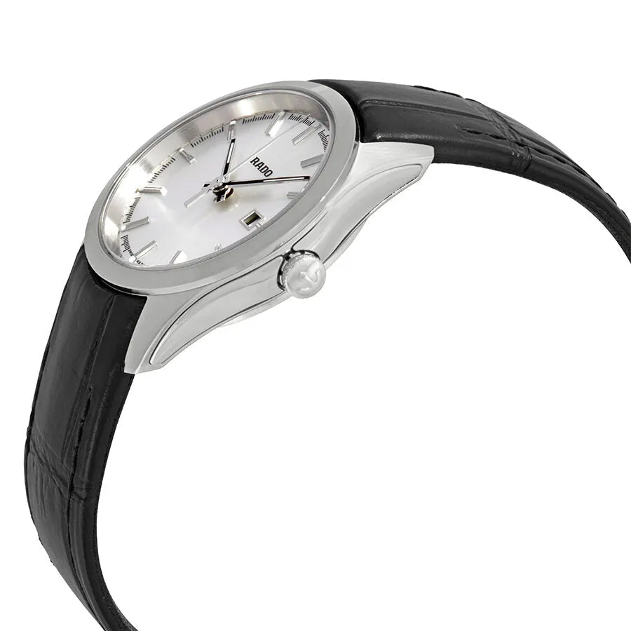 Rado HyperChrome Silver Dial Black Leather Ladies Watch R32110105
