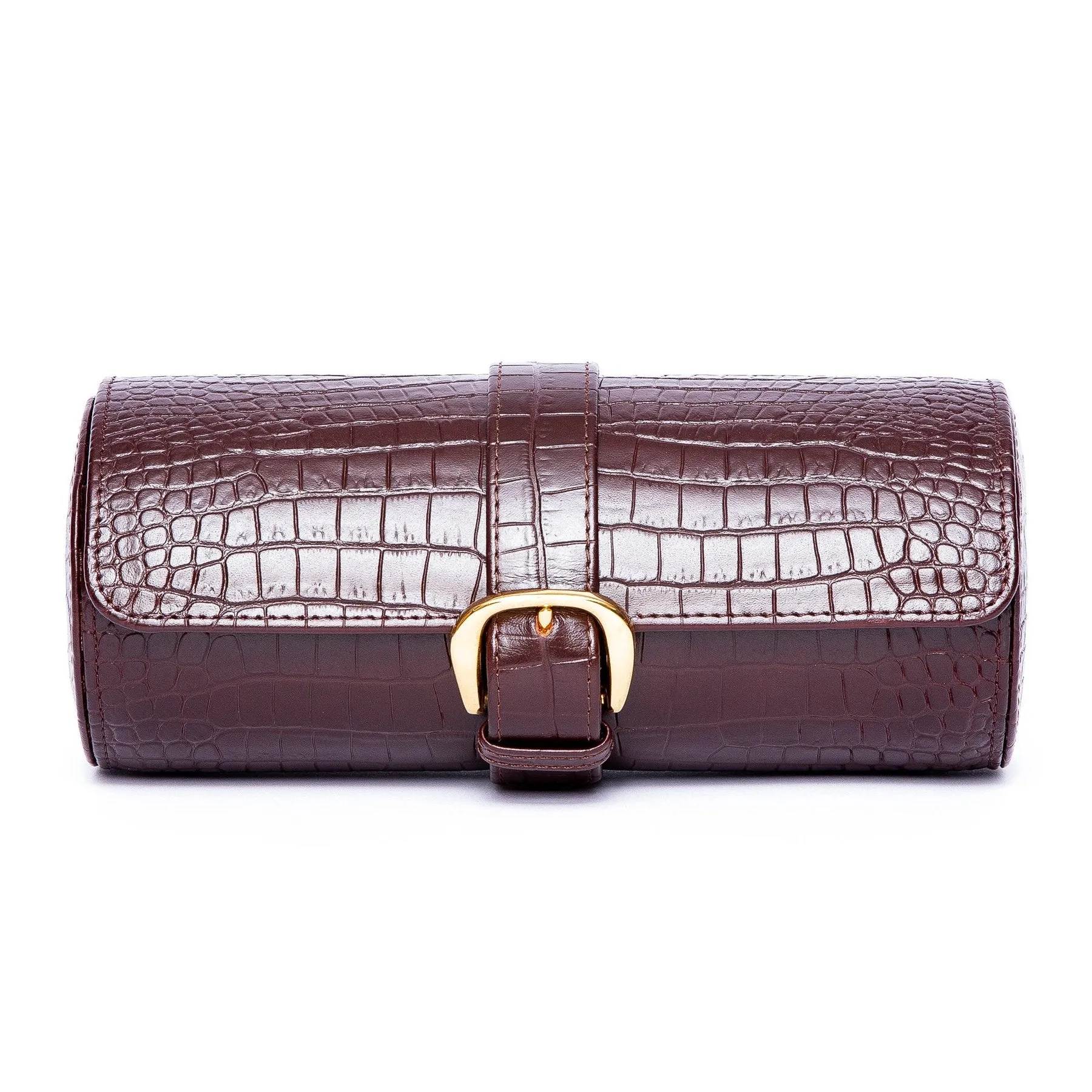 Rapport - Brompton Triple Watch Roll in Brown Croco | D165