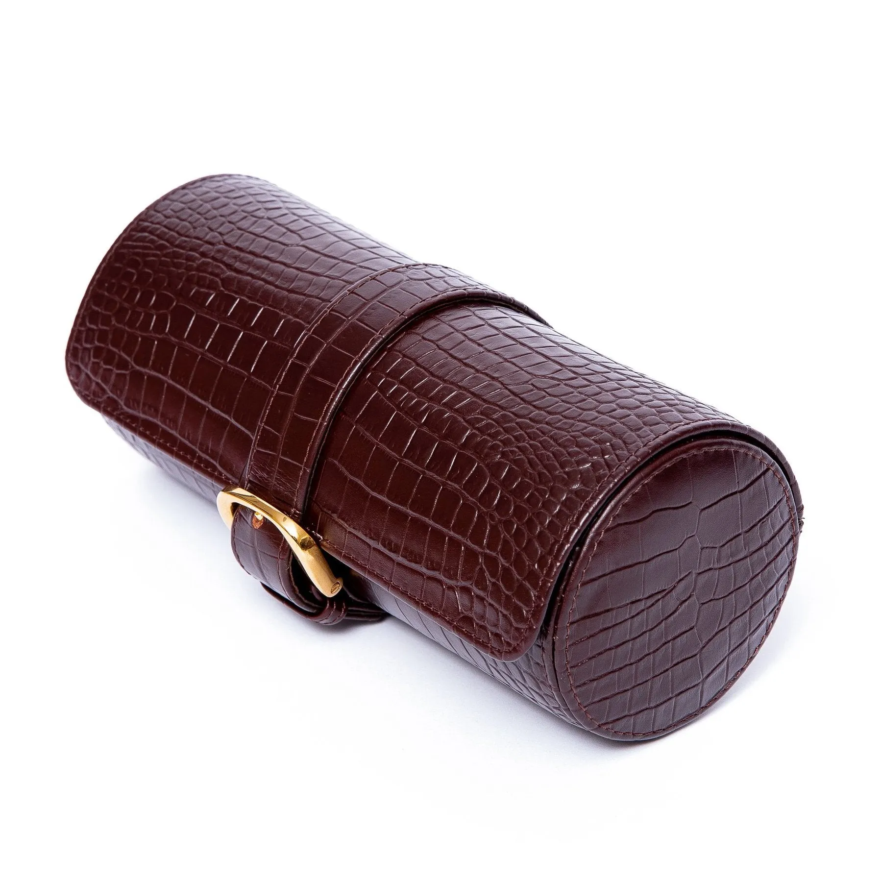 Rapport - Brompton Triple Watch Roll in Brown Croco | D165