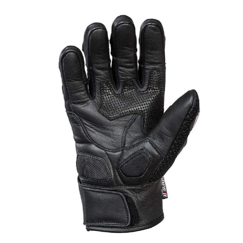 Raven Carbon Racer Red Motorcycle Leather Gloves
