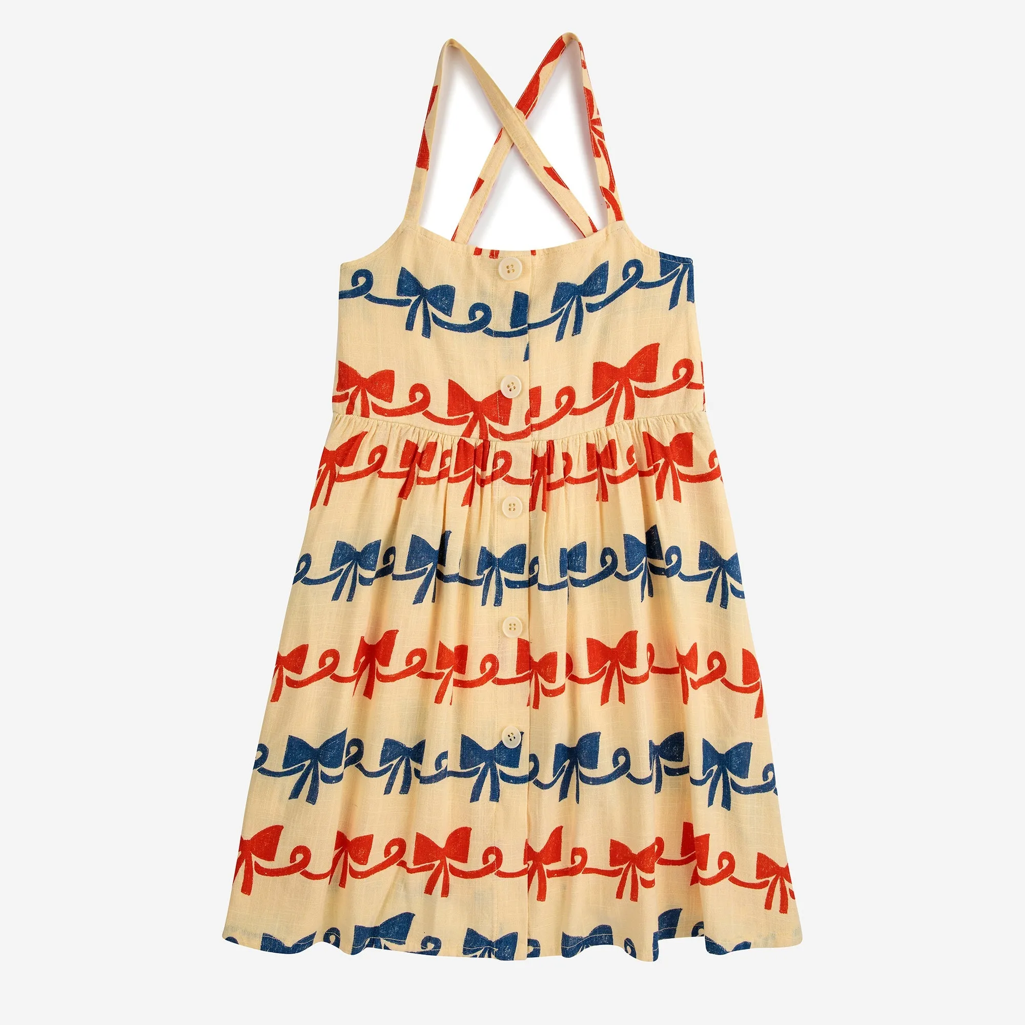 Ribbon Bow Woven Dress by Bobo Choses