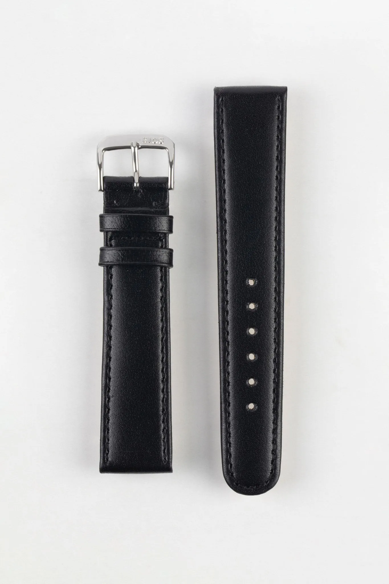 RIOS1931 ARIZONA Genuine Saddle Leather Watch Strap in BLACK