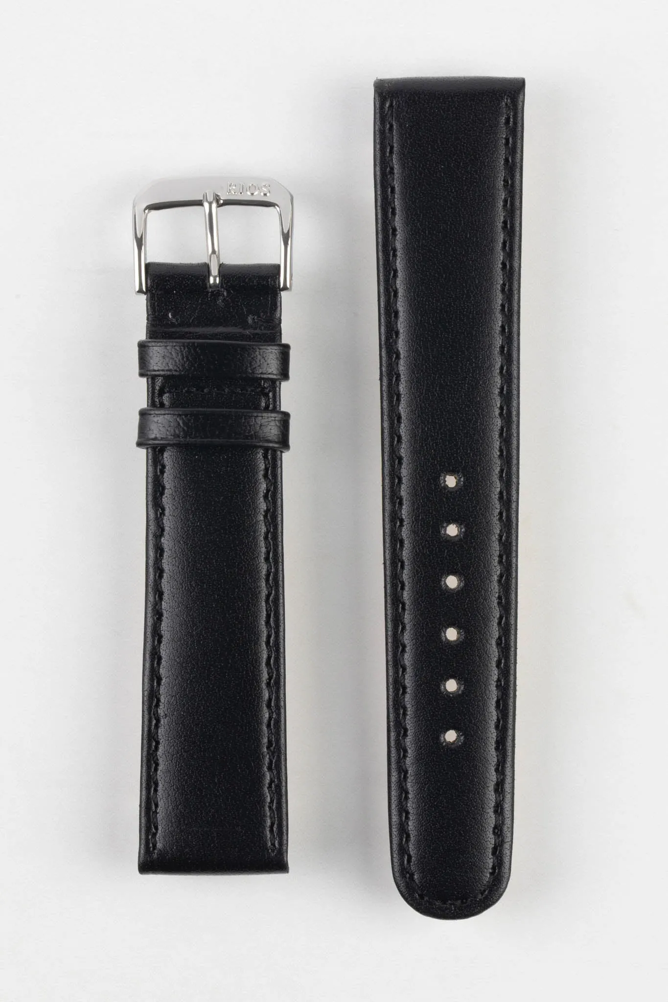 RIOS1931 ARIZONA Genuine Saddle Leather Watch Strap in BLACK
