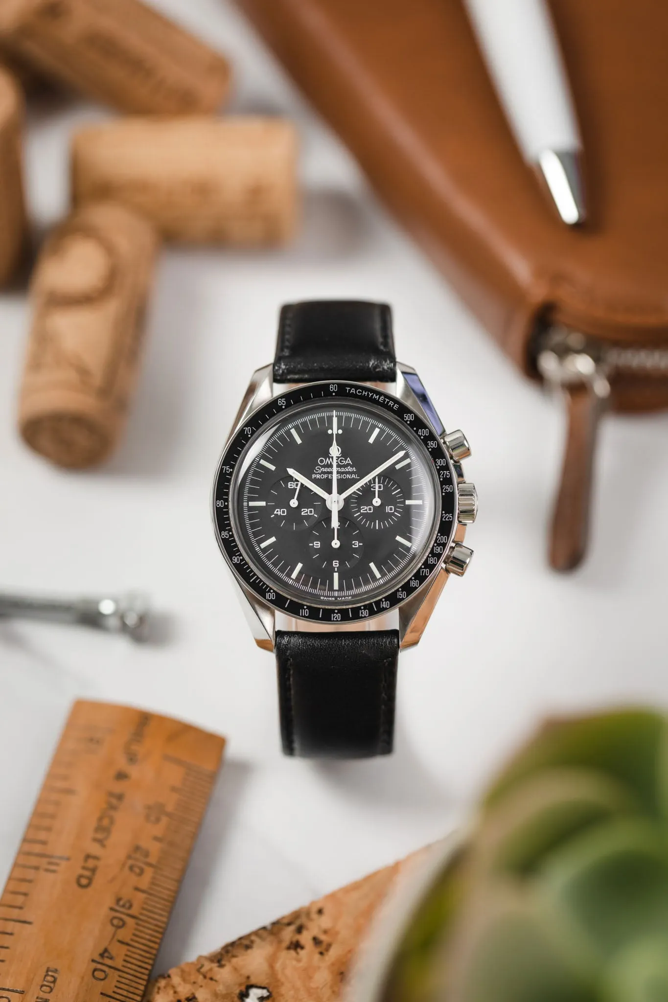 RIOS1931 ARIZONA Genuine Saddle Leather Watch Strap in BLACK