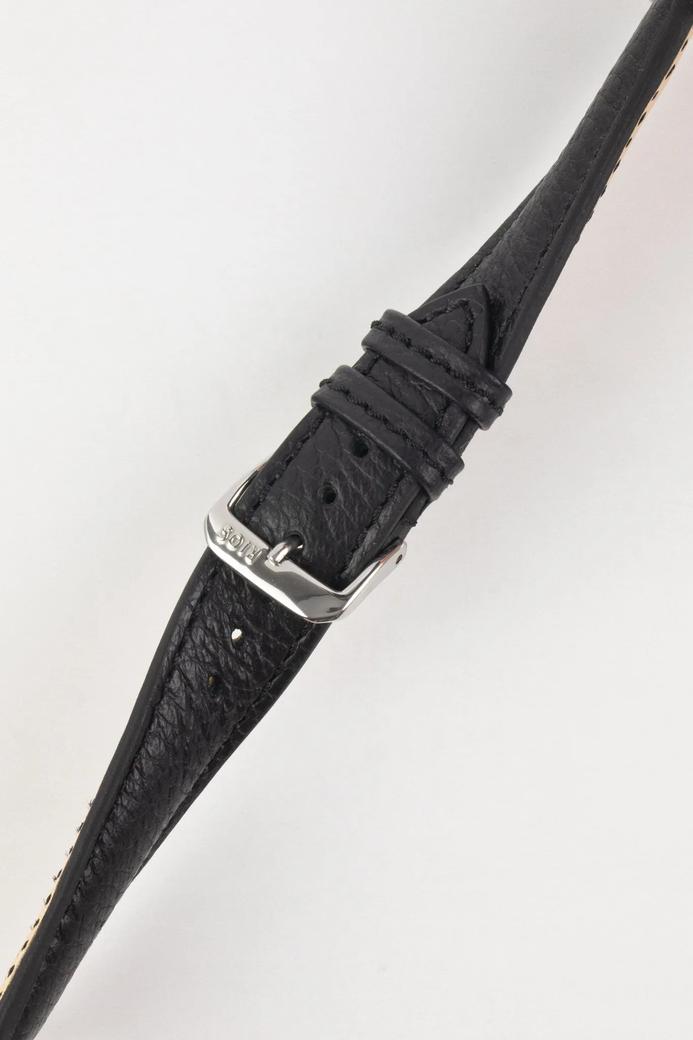 RIOS1931 COLORADO Genuine Buffalo Leather Watch Strap in BLACK