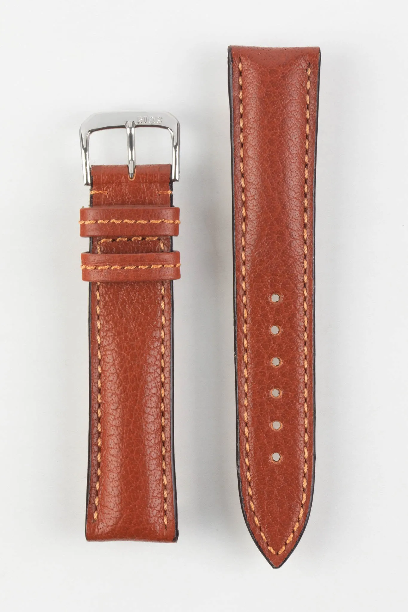 RIOS1931 COLORADO Genuine Buffalo Leather Watch Strap in COGNAC