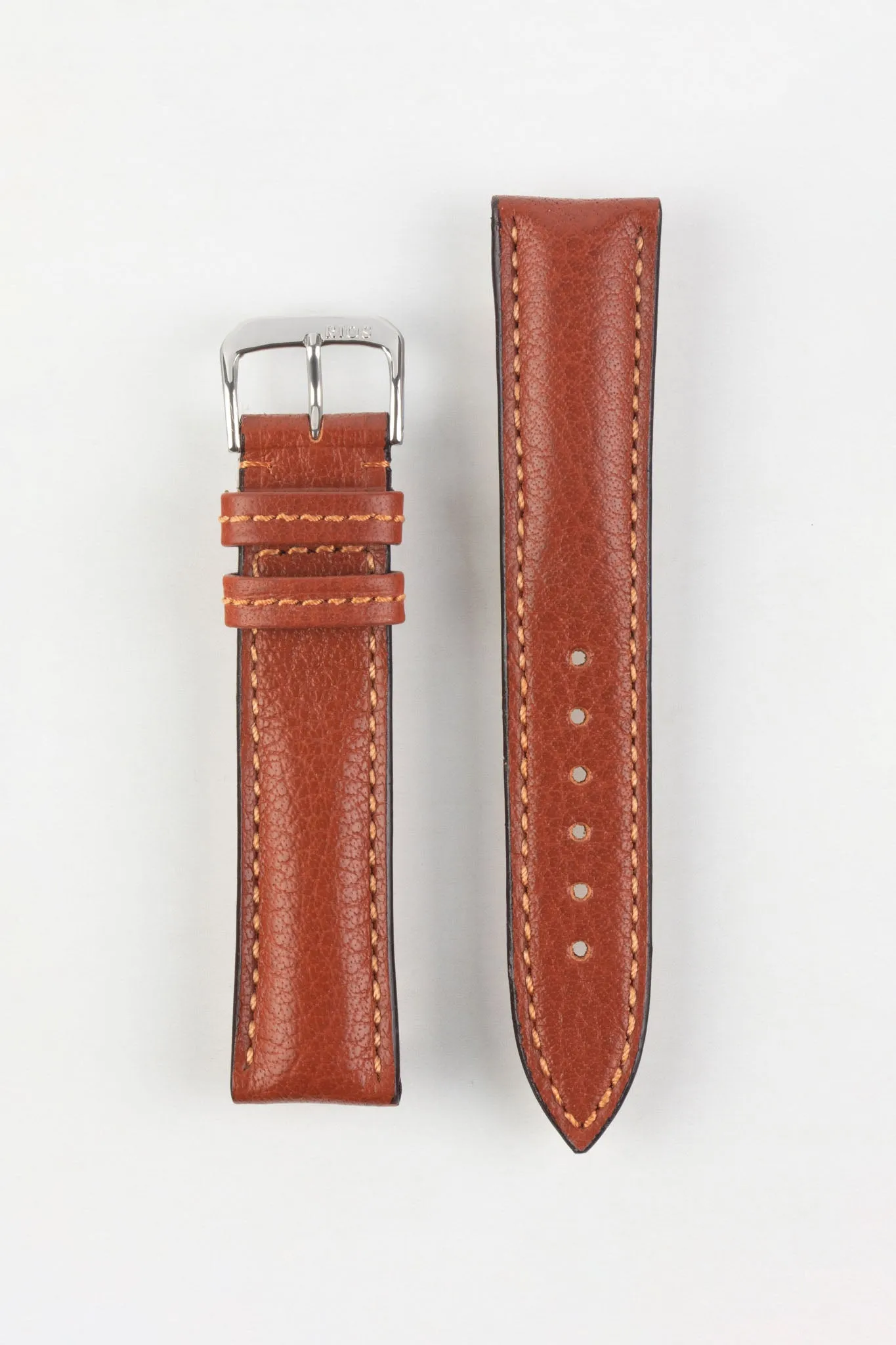 RIOS1931 COLORADO Genuine Buffalo Leather Watch Strap in COGNAC