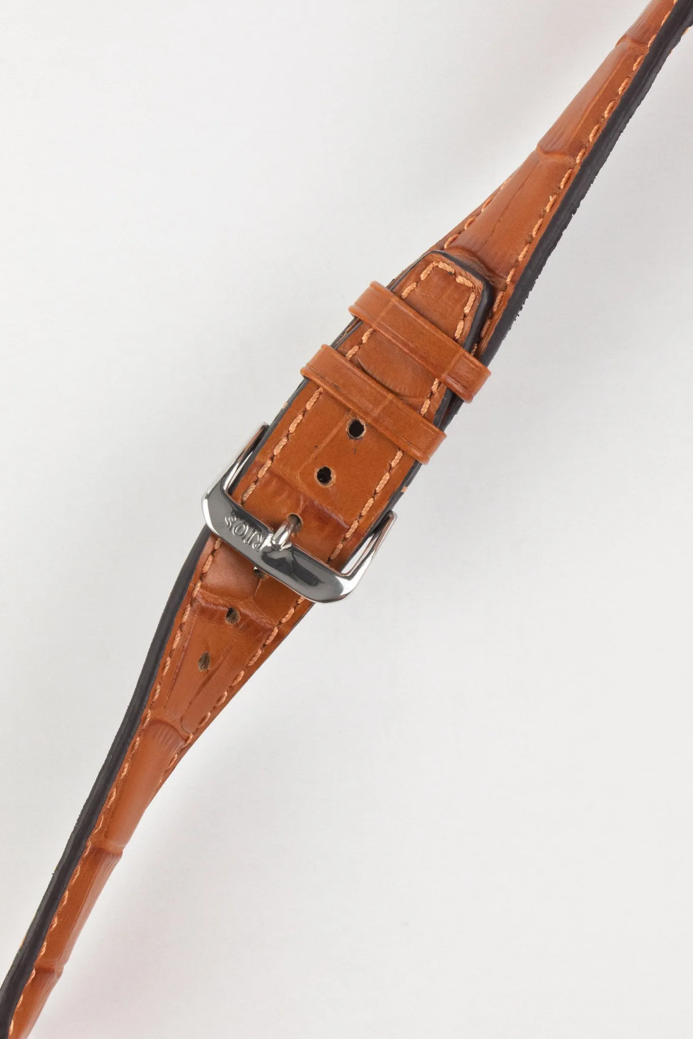 RIOS1931 DALLAS Alligator-Embossed Leather Watch Strap in COGNAC