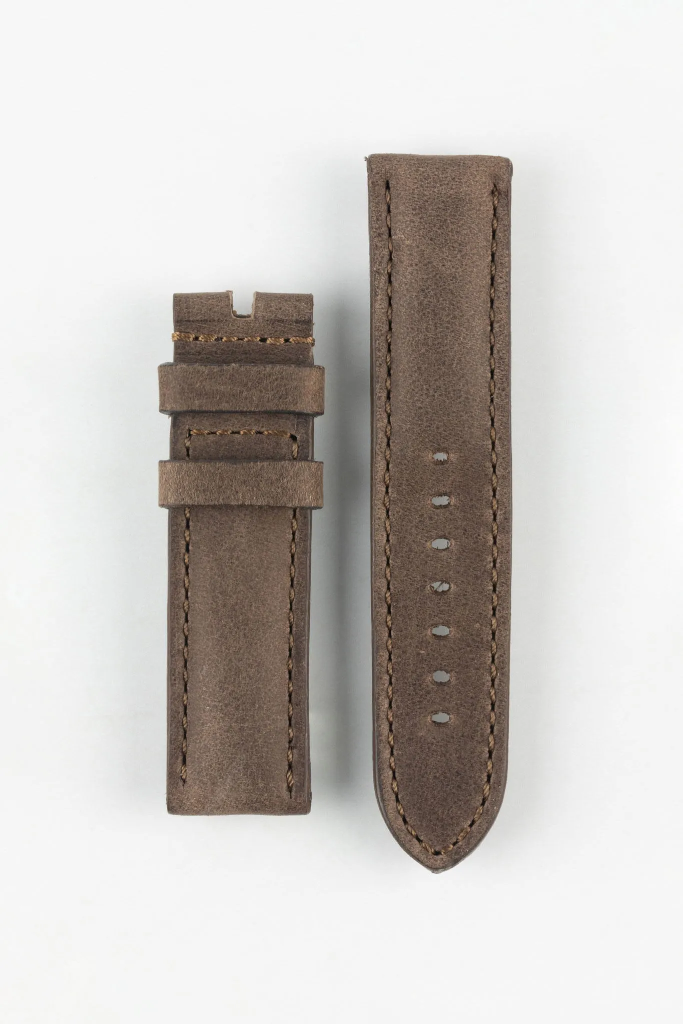 RIOS1931 DERBY Genuine Vintage Leather Watch Strap in MOCHA