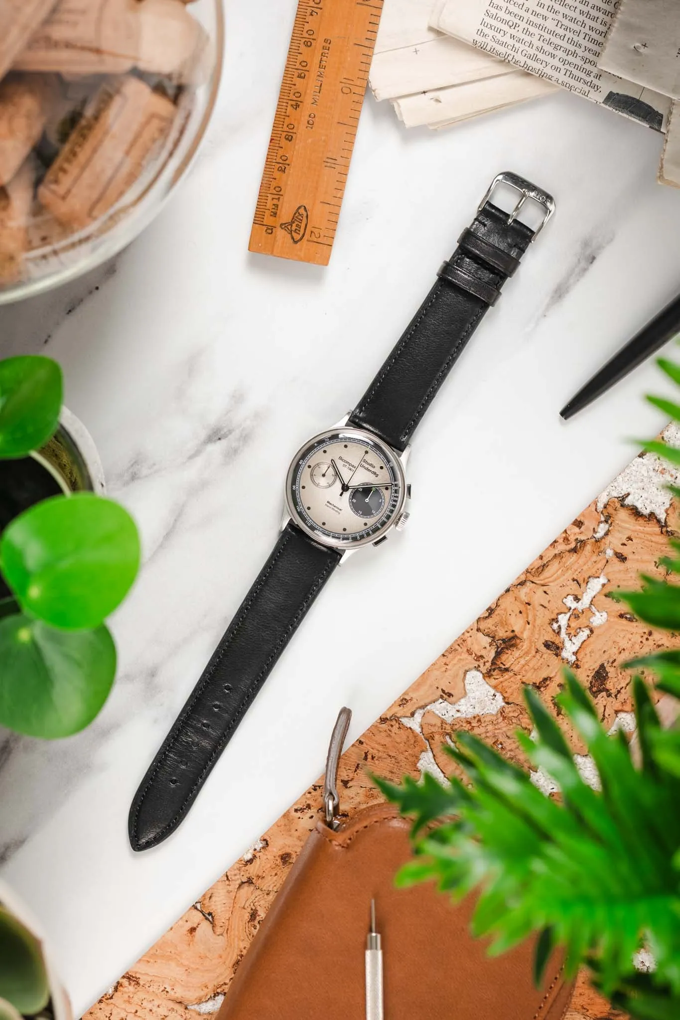 RIOS1931 MERINO Watch Strap in BLACK