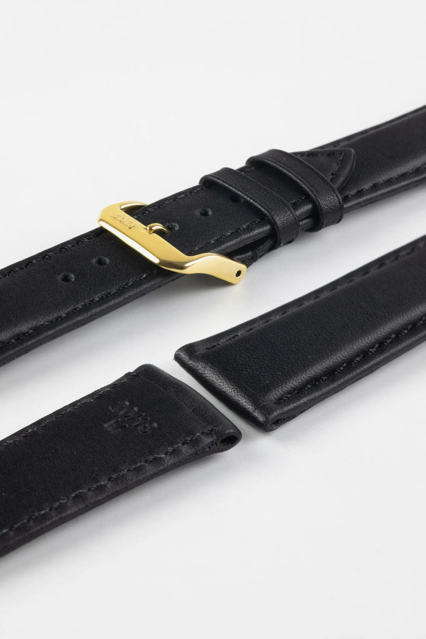 RIOS1931 OFF SHORE Hydrophobic Leather Watch Strap in BLACK