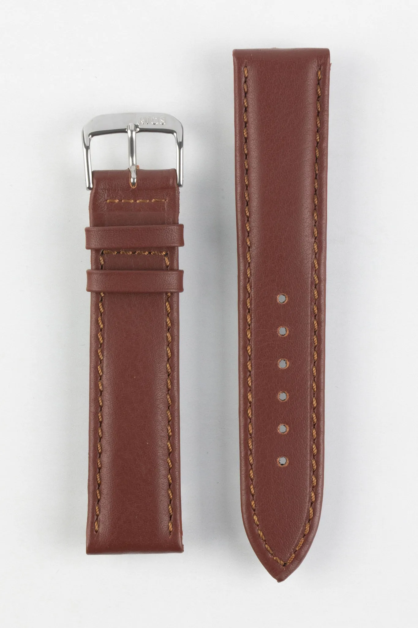 RIOS1931 OFF SHORE Hydrophobic Leather Watch Strap in MAHOGANY
